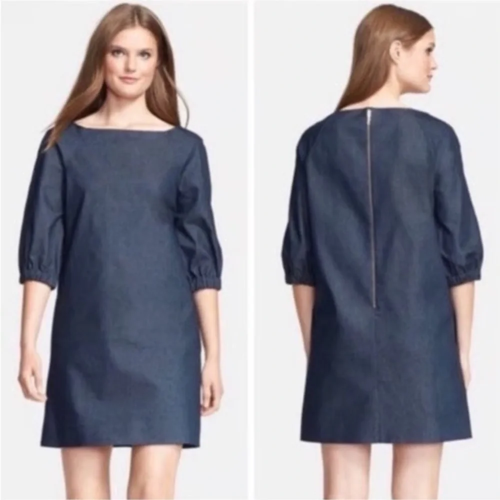 Kate Spade New York Denim Puff-Sleeve Dress – Size 6